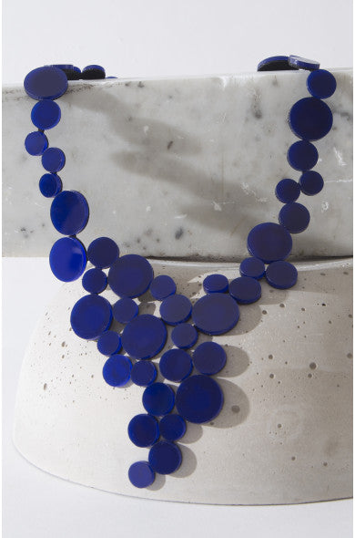 Abstract blue necklace