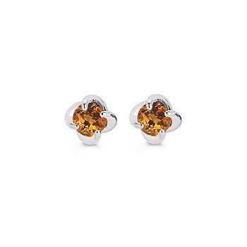 Diamonds With A Twist Earrings With Citrine