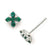 Emerald And Diamond Square Stud Earrings