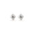 Twisted Diamond Stud Earrings In 14K White Gold