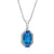 Sapphire and Diamond White Gold Necklace