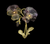 Pansies Two Flower Brooch