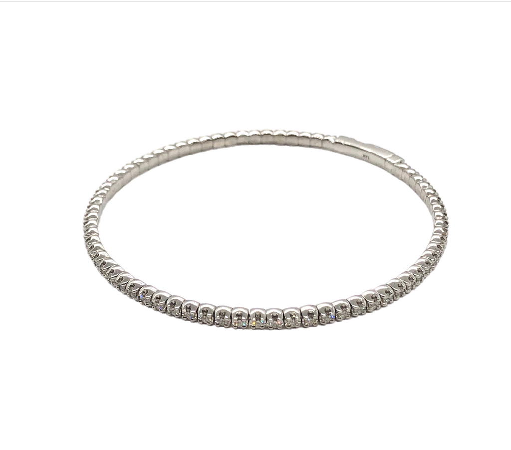 14k White Gold Diamond Flex Bracelet