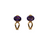 14k Gold Oval Amethyst Earrings