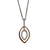 14k White & Rose Gold Leaf Necklace