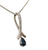 14k White Gold and Sapphire Pendant