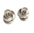 Breuning Silver Rose Earrings
