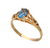 Blue Topaz and 14K Gold Ring