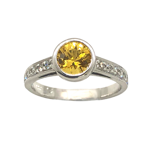 14k Yellow Sapphire Ring