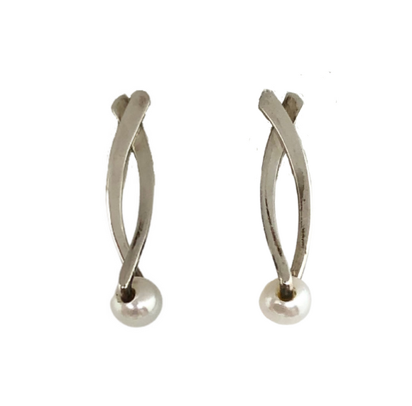 Sterling Silver with Pearl Earrings