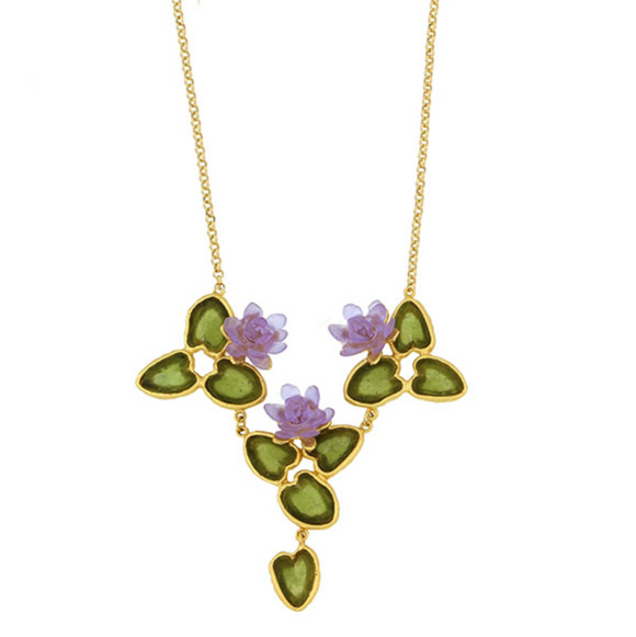 Water Lily Statement Necklace