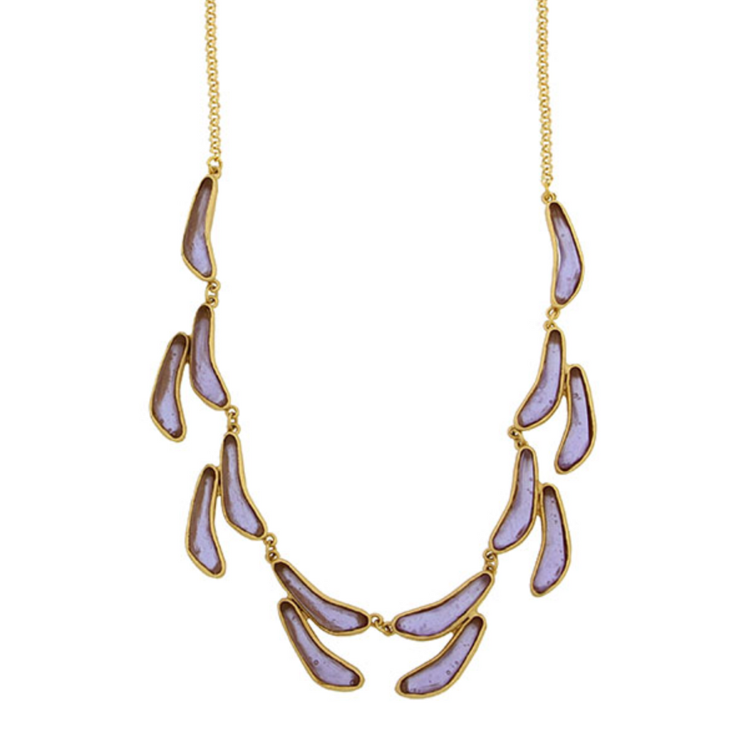 Boomerang Purple Necklace