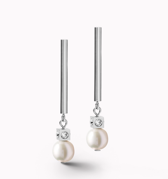 Asymmetry Freshwater Pearl Earrings
