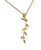 Gold Plated White Sapphire Branch Pendant