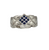 Sterling Silver and Sapphire Cushion Ring