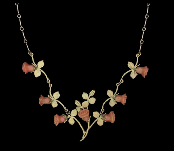 Red Rose Necklace - Vines
