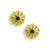 Yellow African Daisy Stud Earrings