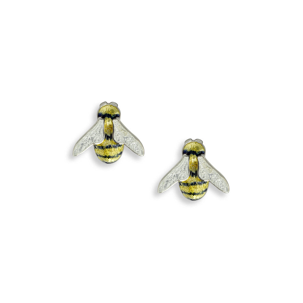 Yellow Bee Stud Earrings